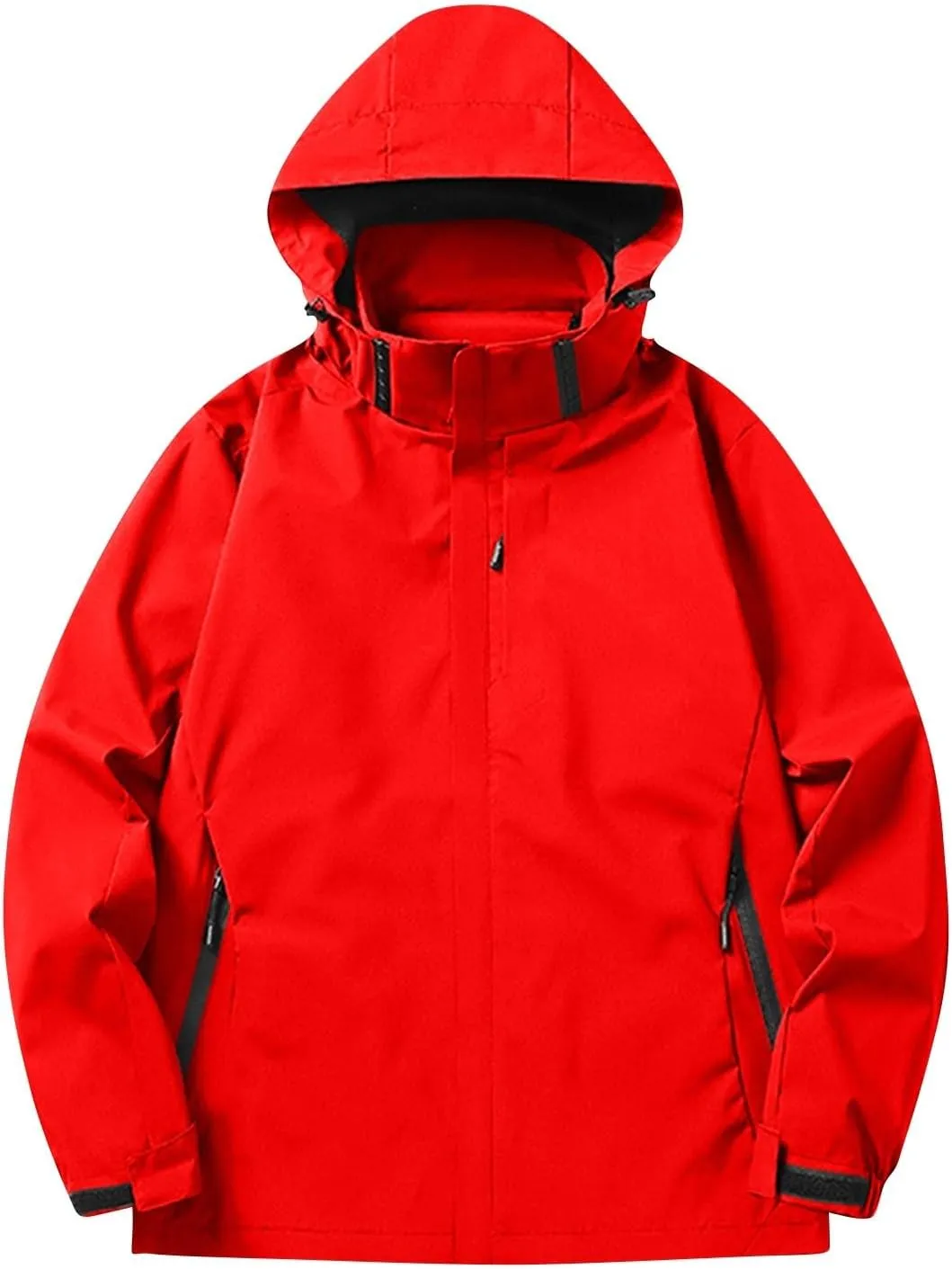 Mens Rain Jacket Lightweight Waterproof Rain Coat Poncho Sun Protective Outdoor Jacket with Hooded