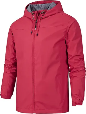 Men's Rain Jackets Waterproof With Hood Windbreaker Jacket Outdoor Lightweight Shell Coat For Jacket, XL-5XL