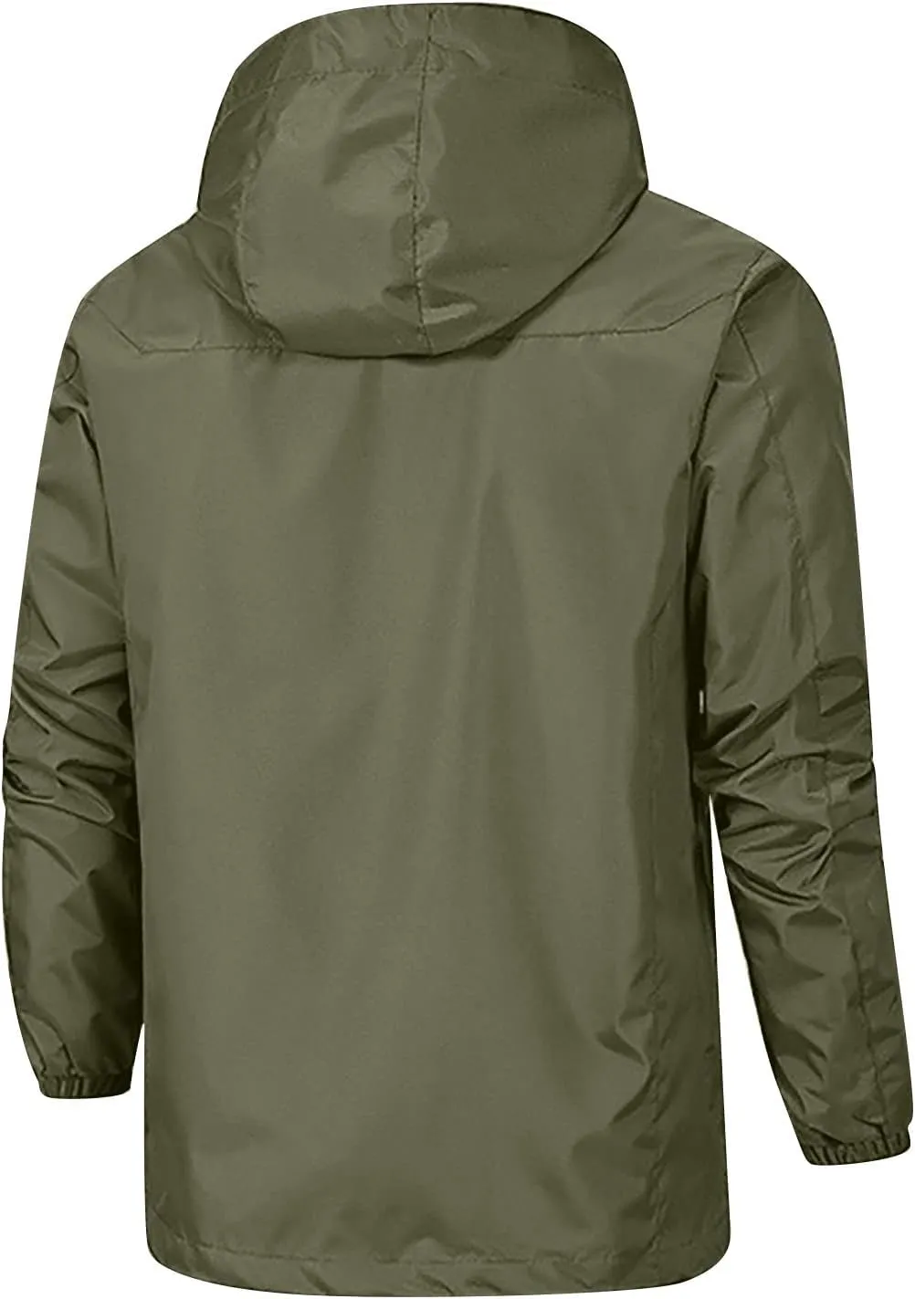 Men's Rain Jackets Waterproof With Hood Windbreaker Jacket Outdoor Lightweight Shell Coat For Jacket, XL-5XL