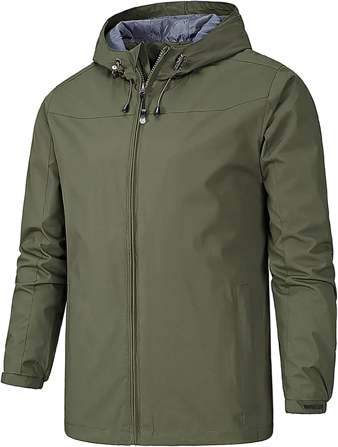 Men's Rain Jackets Waterproof With Hood Windbreaker Jacket Outdoor Lightweight Shell Coat For Jacket, XL-5XL