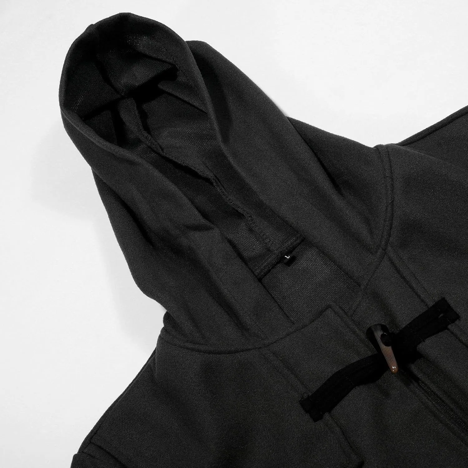 Men's Slim Winter Wool Coat Long Windbreaker Business Jacket Solid Color Mid-Length Coldproof Warm Woolen Coat