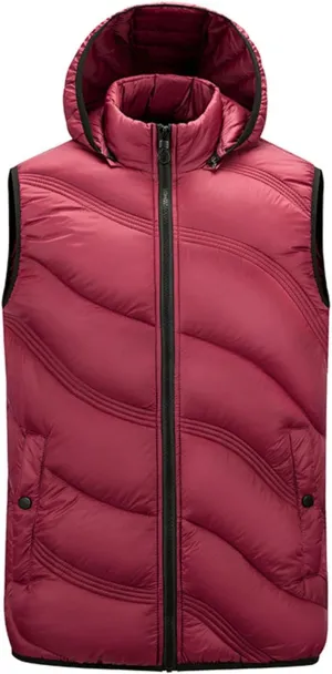 Men's Snow Waistcoat Fall Winter Warm Cotton Padded Sleeveless Jackets Plus Size Zipper Vest Coat Overcoat Outwear