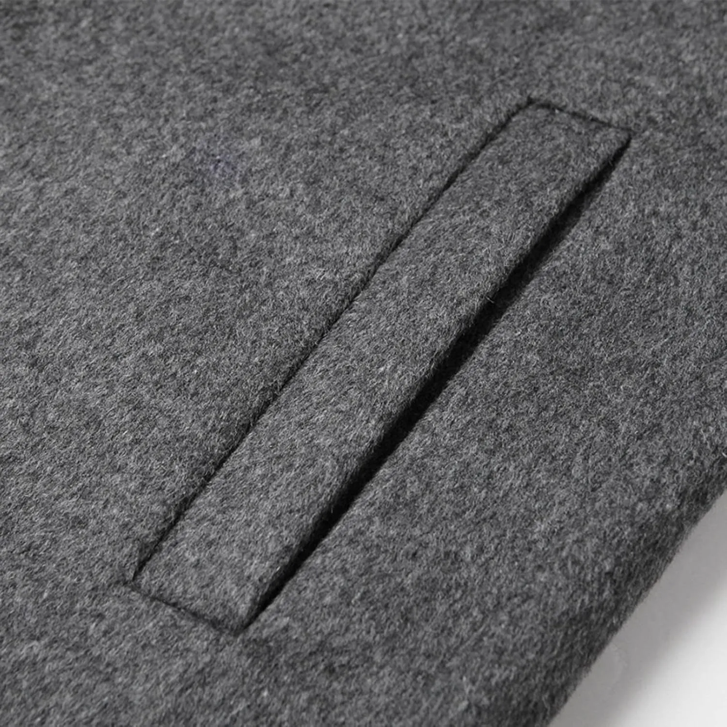 Mens Trench Coat Winter Coat Wool Trench Overcoat Casual Single Breasted Pea Top Jacket