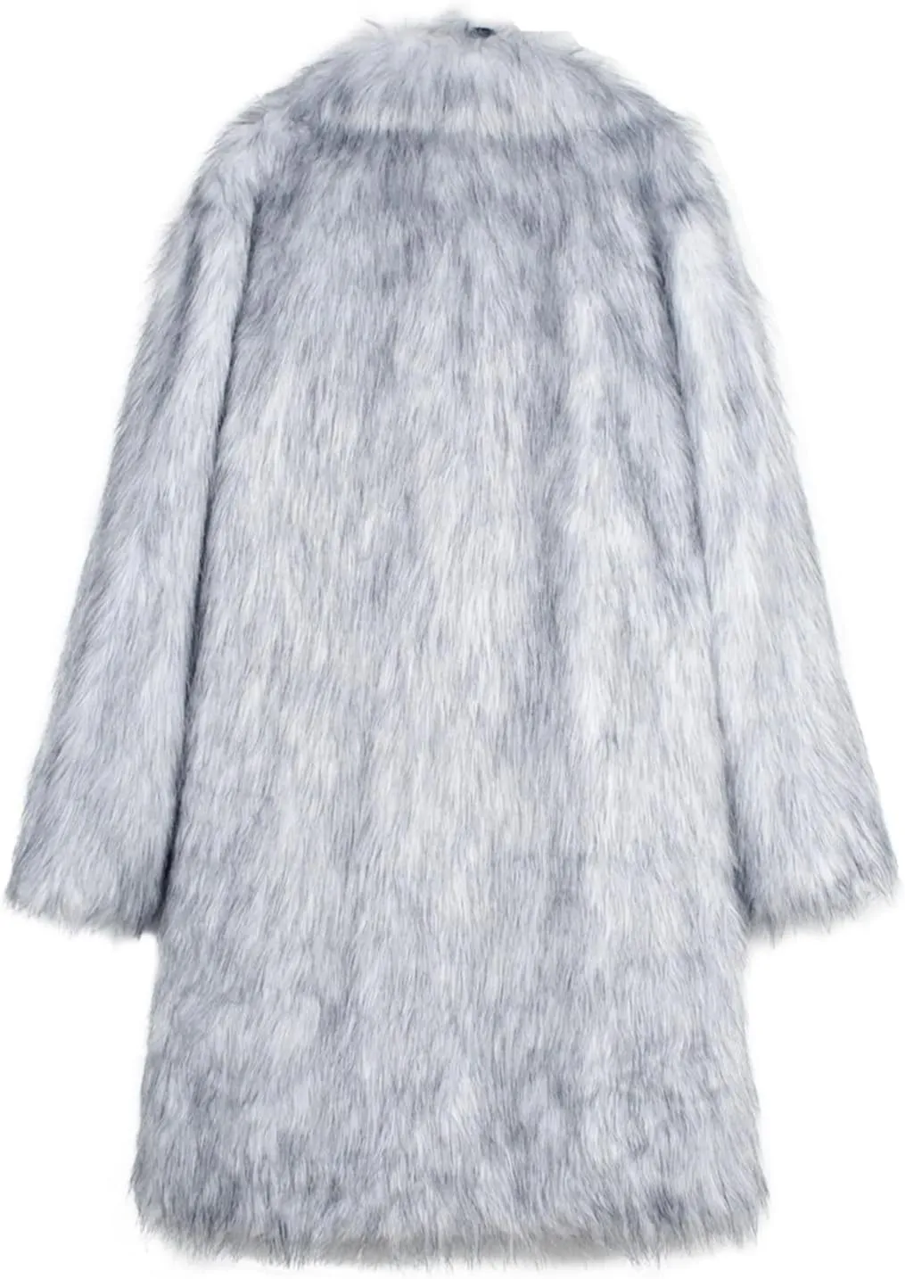 Men's Warm Thick Coat Jacket Faux Fur Fluffy Outwear Cardigan Winter Long Sleeve Overcoat Jacket Long Trench Coats