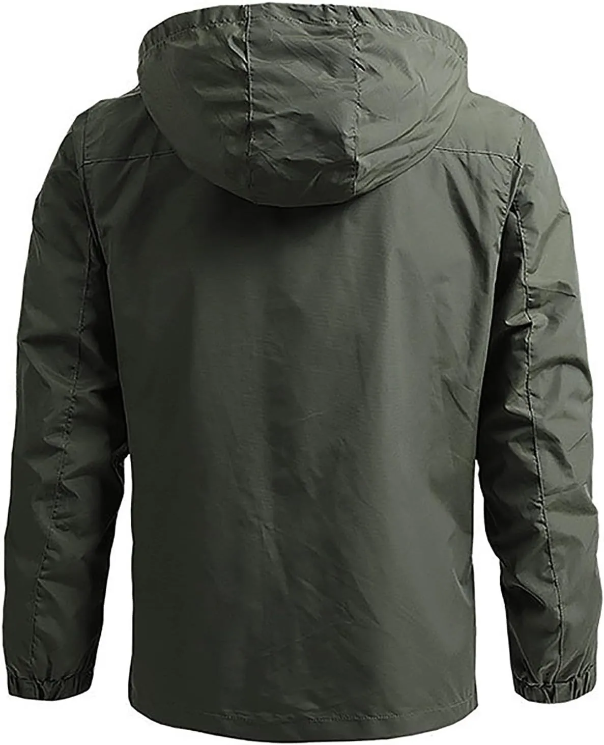 Men'S Waterproof Jacket Detachable Hood Zip Winter Jackets Windproof Casual Jackets Sportswear For Outdoor Hiking
