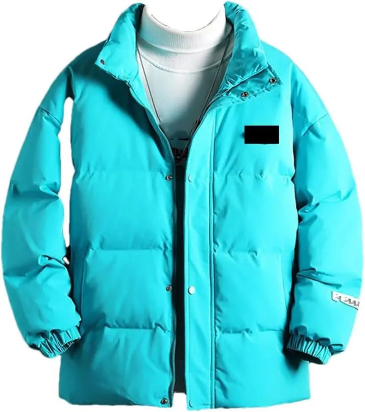 Men's Winter Casual Thicken Warm Waterproof Cotton-Padded Jacket Parkas Hooded Windproof Thermal Snow Coats
