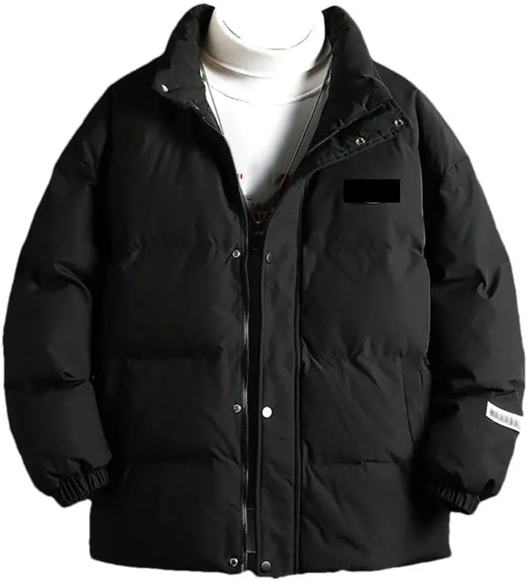 Men's Winter Casual Thicken Warm Waterproof Cotton-Padded Jacket Parkas Hooded Windproof Thermal Snow Coats