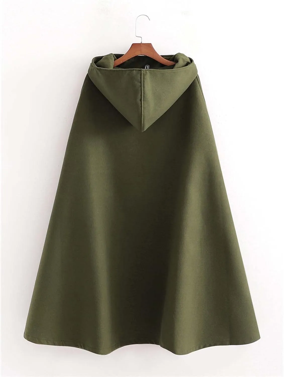 MLAFE Gothic hooded windbreaker Fleece hooded cape Autumn and winter high slit windbreaker Harajuku mid-length windbreaker