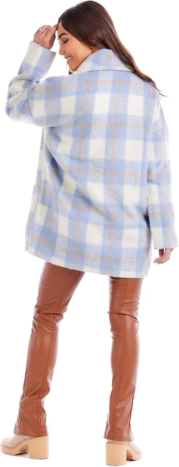 Mud Pie Women's Boston Plaid Coat