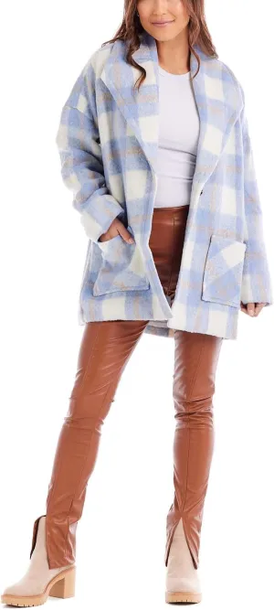 Mud Pie Women's Boston Plaid Coat