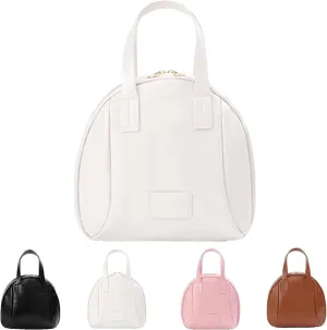 Multi-Layered Shell-Shaped Cosmetic Bag, Shell Shaped Make Up Bag with Compartments, Practicablek Large Capacity Organizer Toiletry Leather Makeup Bags with Handle for Women (White)