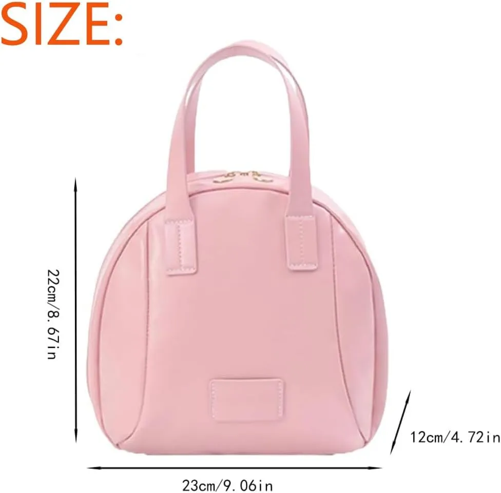 Multi-Layered Shell-Shaped Cosmetic Bag, Shell Shaped Make Up Bag with Compartments, Practicablek Large Capacity Organizer Toiletry Leather Makeup Bags with Handle for Women (White)