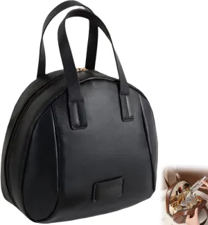 Multi Layered Shell Shaped Cosmetic Bags Large Capacity Portable Travel Makeup Bag Shell Shaped Tote Toiletry Organizer Bag (Black)