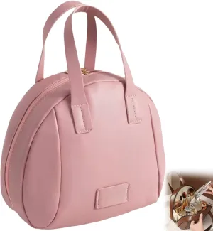 Multi Layered Shell Shaped Cosmetic Bags Large Capacity Portable Travel Makeup Bag Shell Shaped Tote Toiletry Organizer Bag (Pink)