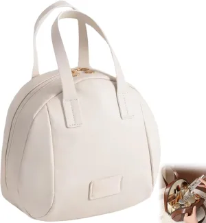 Multi Layered Shell Shaped Cosmetic Bags Large Capacity Portable Travel Makeup Bag Shell Shaped Tote Toiletry Organizer Bag (White)
