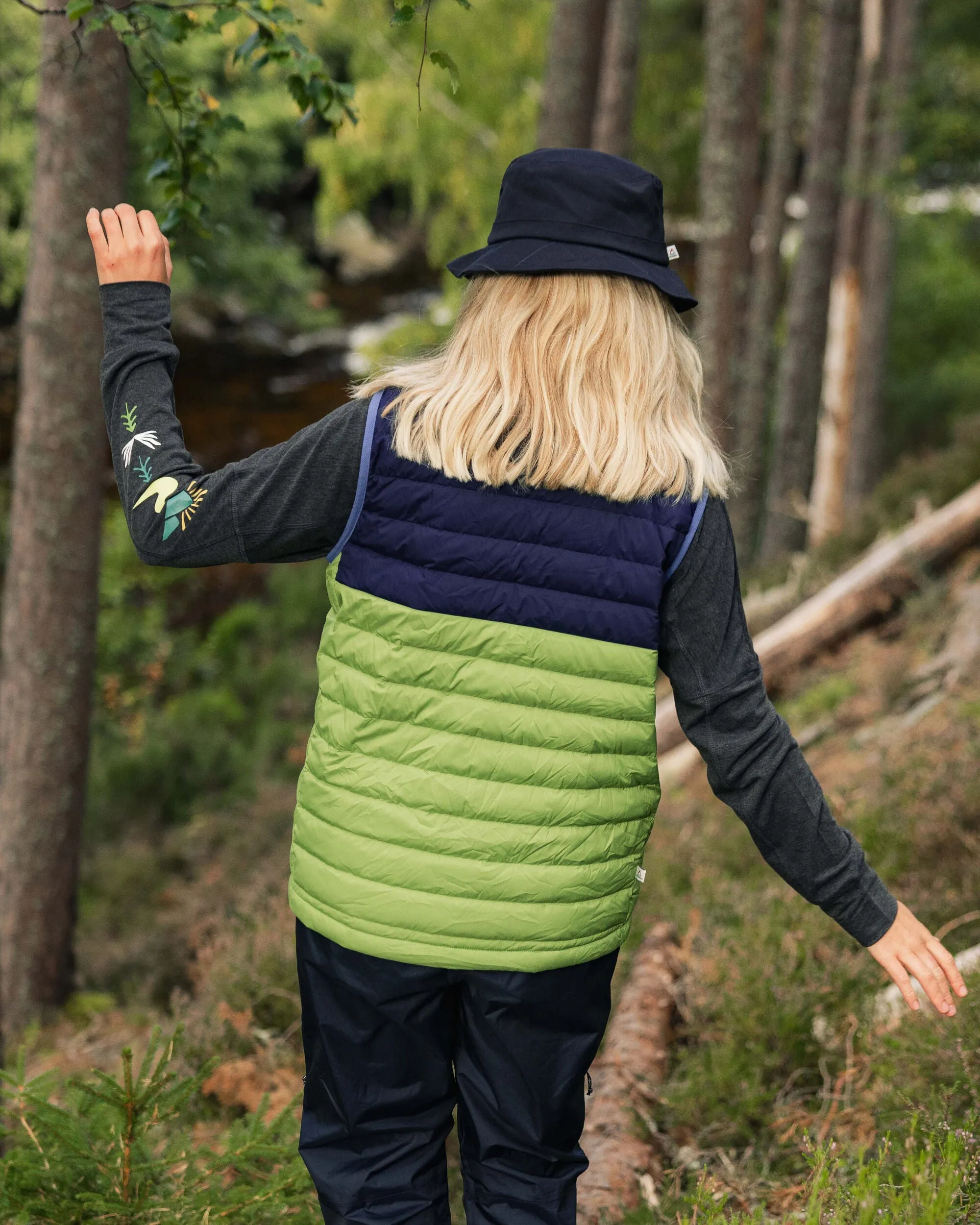 Northstar Down Recycled Vest -  Rich Navy/Pear Green/Arctic