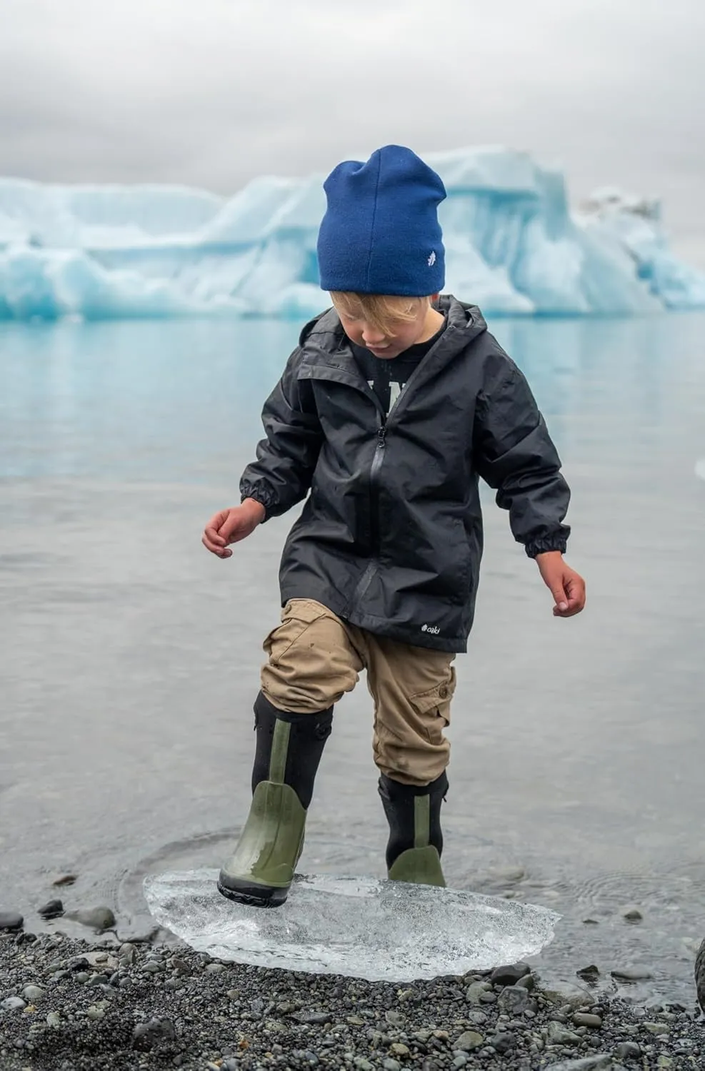 OAKI Rain Wind Shell Jacket for Kids/Toddlers, Waterproof, Breathable, Lightweight with Hood