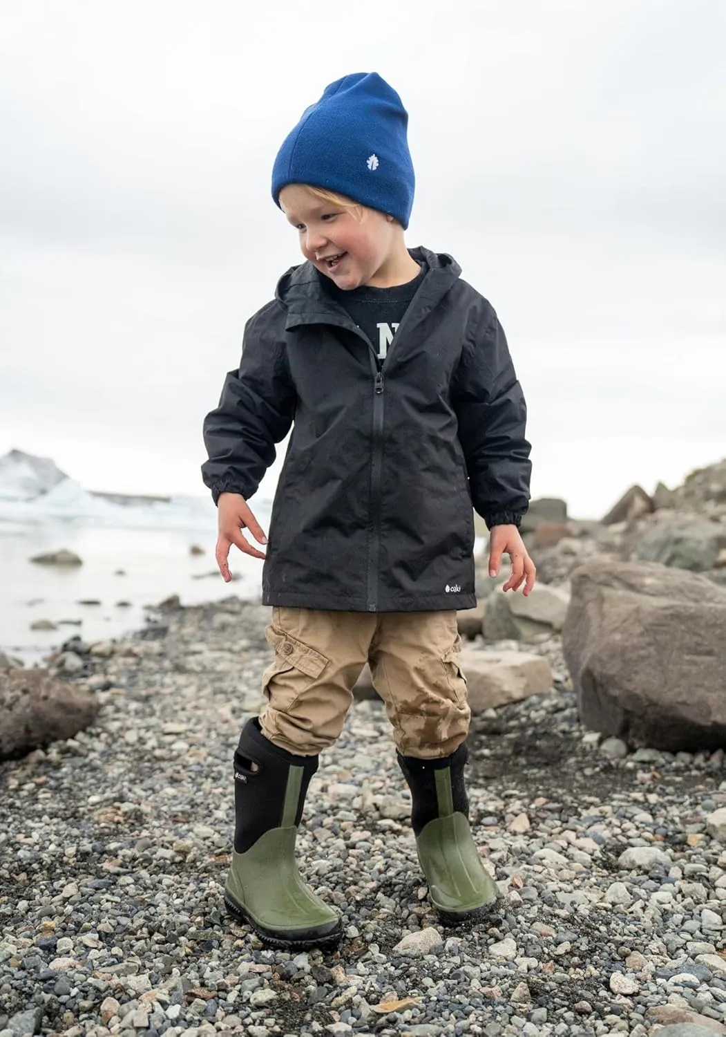 OAKI Rain Wind Shell Jacket for Kids/Toddlers, Waterproof, Breathable, Lightweight with Hood