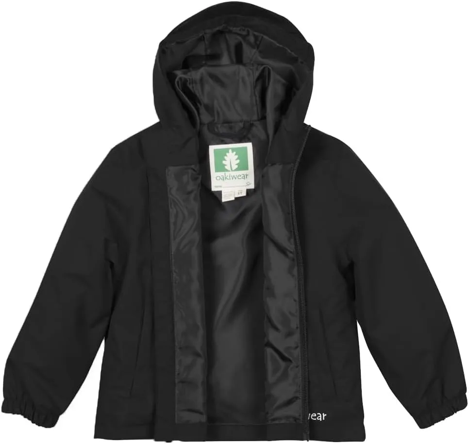 OAKI Rain Wind Shell Jacket for Kids/Toddlers, Waterproof, Breathable, Lightweight with Hood