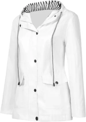 Open Front Belted Long Jacket Hooded Solid Women Coat Rain Raincoat Women'S Coat Trench Coats for Women Peacoat