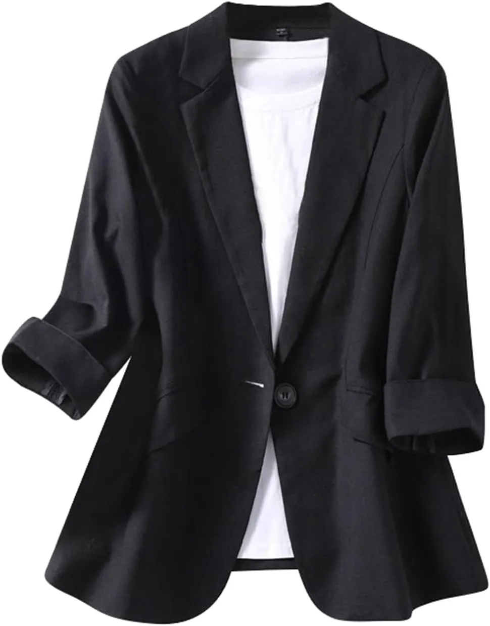 Oversized Blazers for Women Summer Lightweight Long Sleeve Lapel Button Open Front Jackets Business Casual Blazers