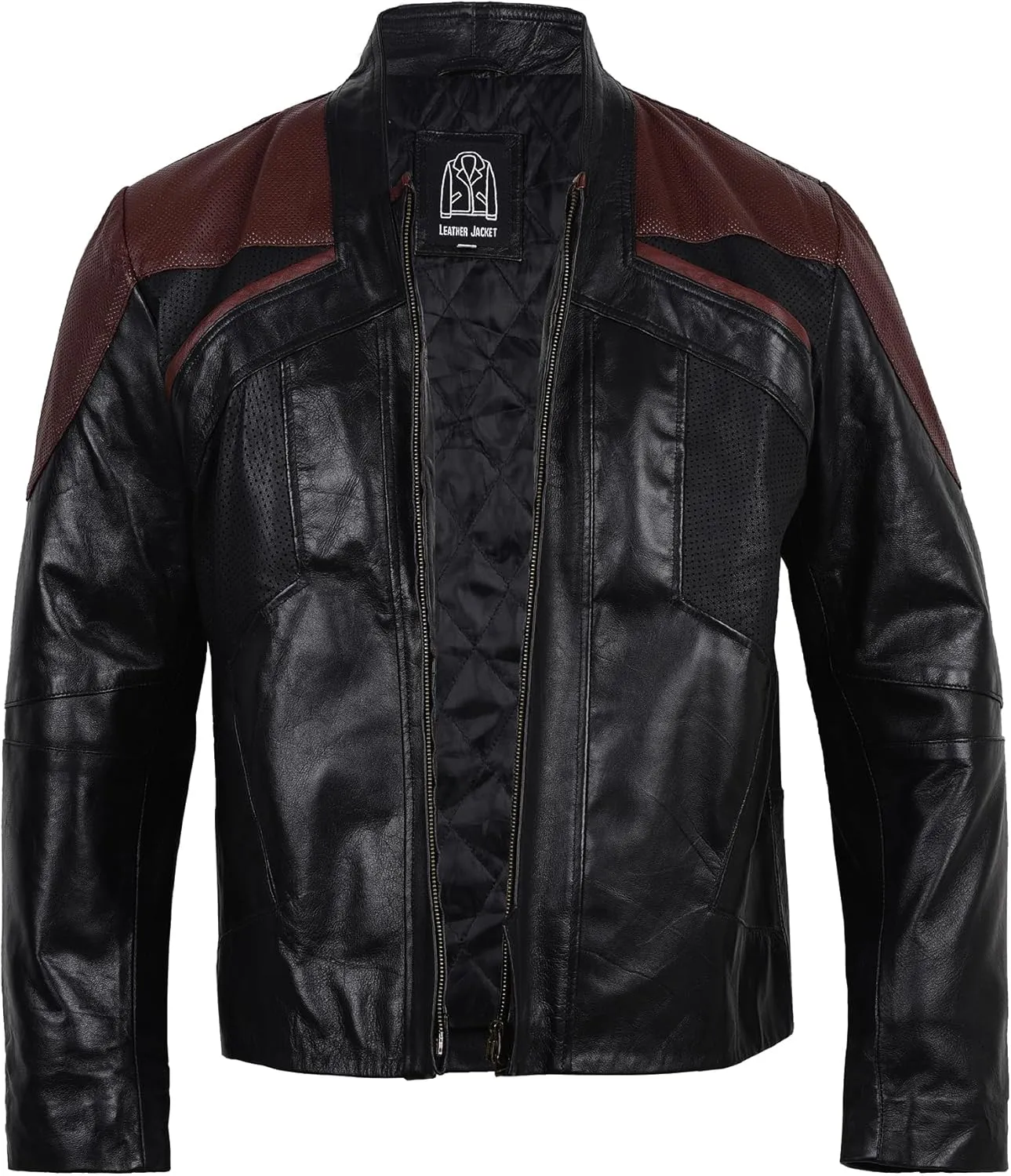 Perforated Leather Jacket Picard Costume Cosplay Men's Edition Sheepskin Leather Jacket
