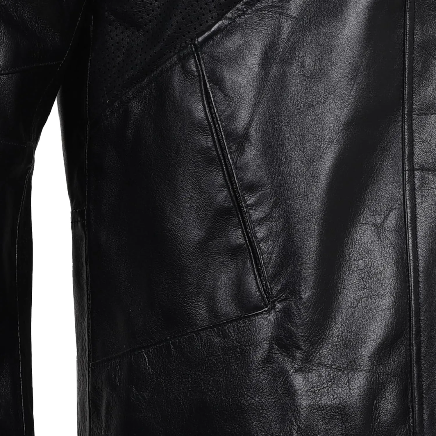 Perforated Leather Jacket Picard Costume Cosplay Men's Edition Sheepskin Leather Jacket