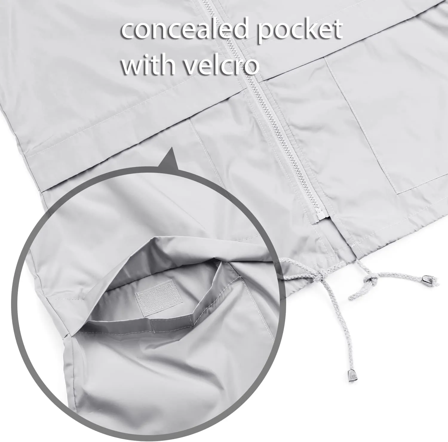 PESION Women's Waterproof Raincoat Lightweight Rain Jacket Hooded Windbreaker with Pocket for Outdoor