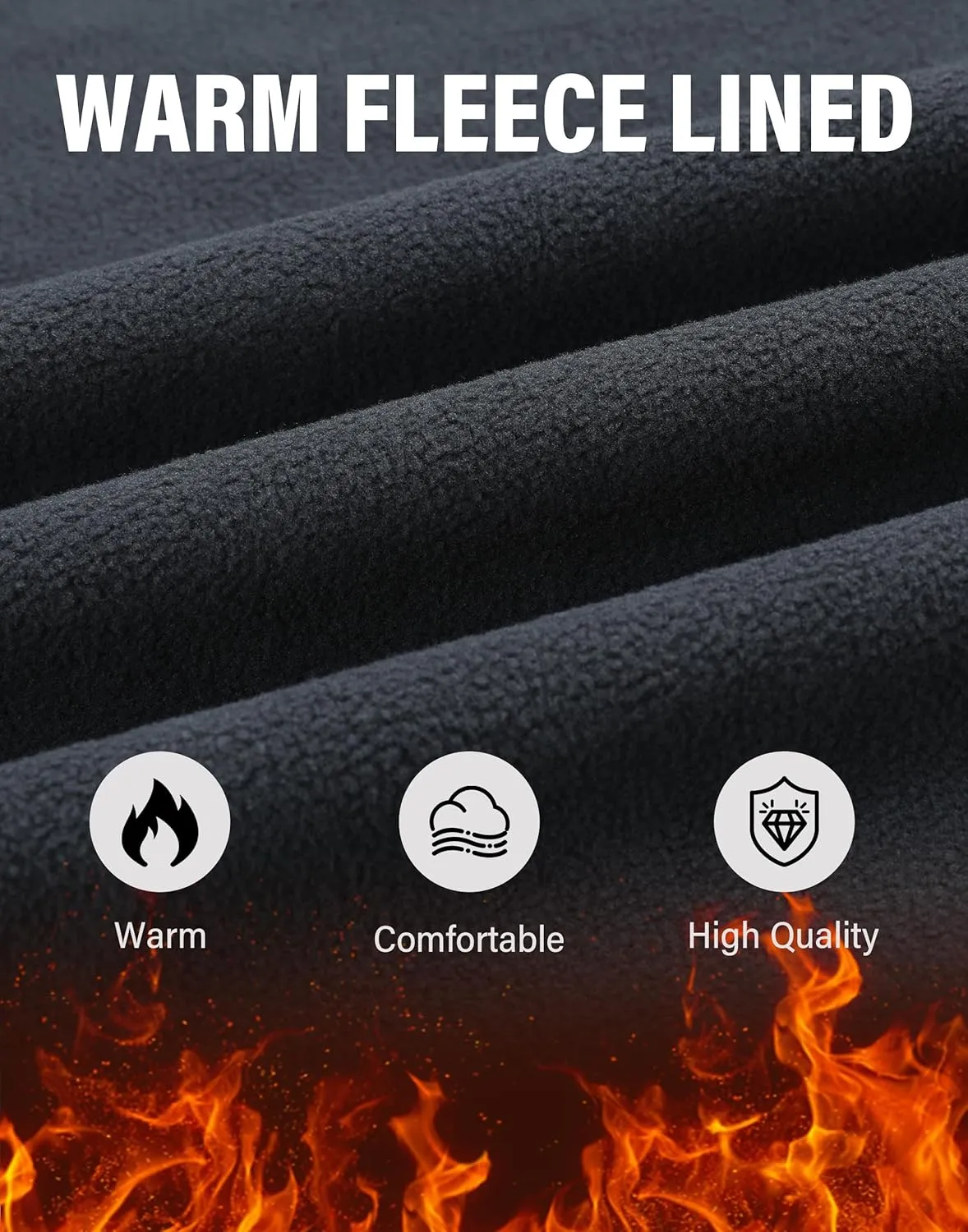 Pioneer Camp Men's Waterproof Cargo Hiking Pants Fleece Lined Outdoor Softshell Snow Ski Insulated Winter Pants for Work