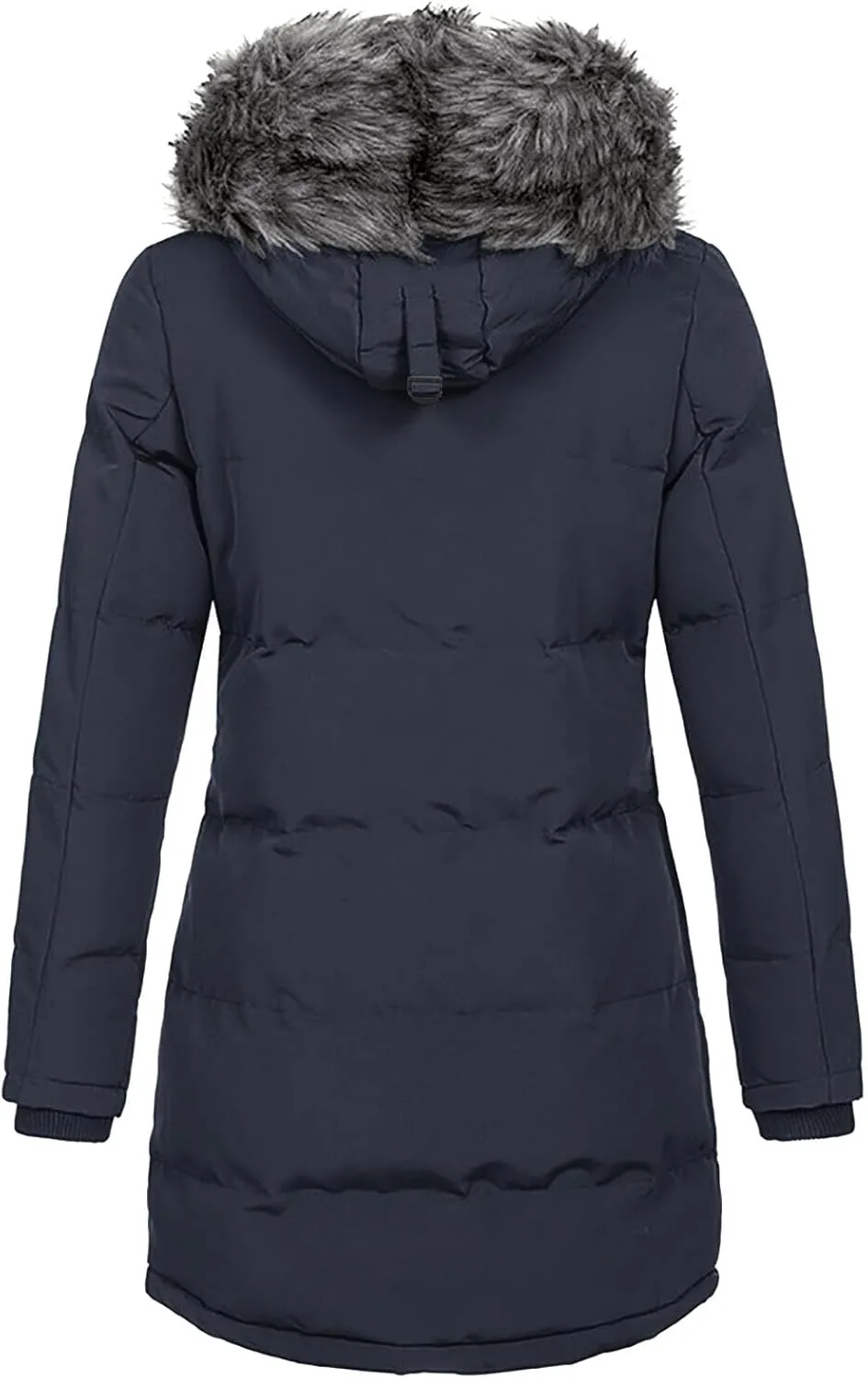 Plus Size Down Jackets for Women Winter Warm Puffer Padded Parka Coats Plus Size Outerwear with Faux Fur Hood