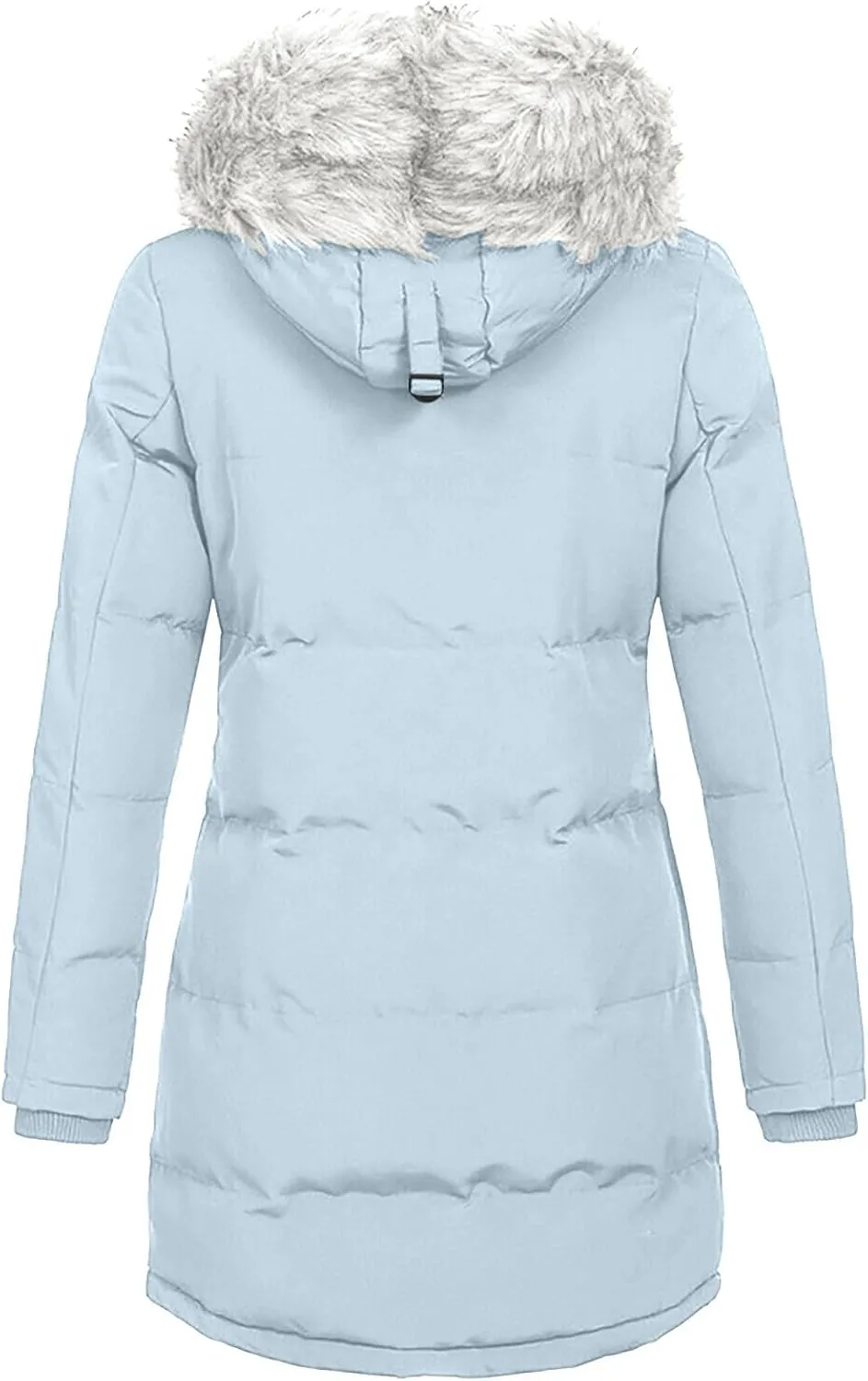 Plus Size Down Jackets for Women Winter Warm Puffer Padded Parka Coats Plus Size Outerwear with Faux Fur Hood