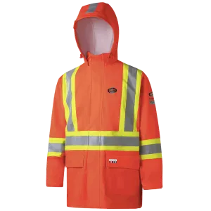 Rain Coat - Pioneer Hi-Viz FR Arc PU/Cotton Rain Jacket 5880 / 5881