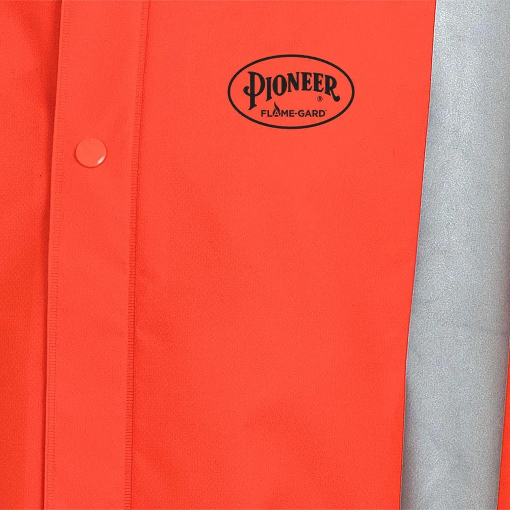 Rain Coat - Pioneer Hi-Viz Orange PVC/Polyester FR Rain Jacket, 576J