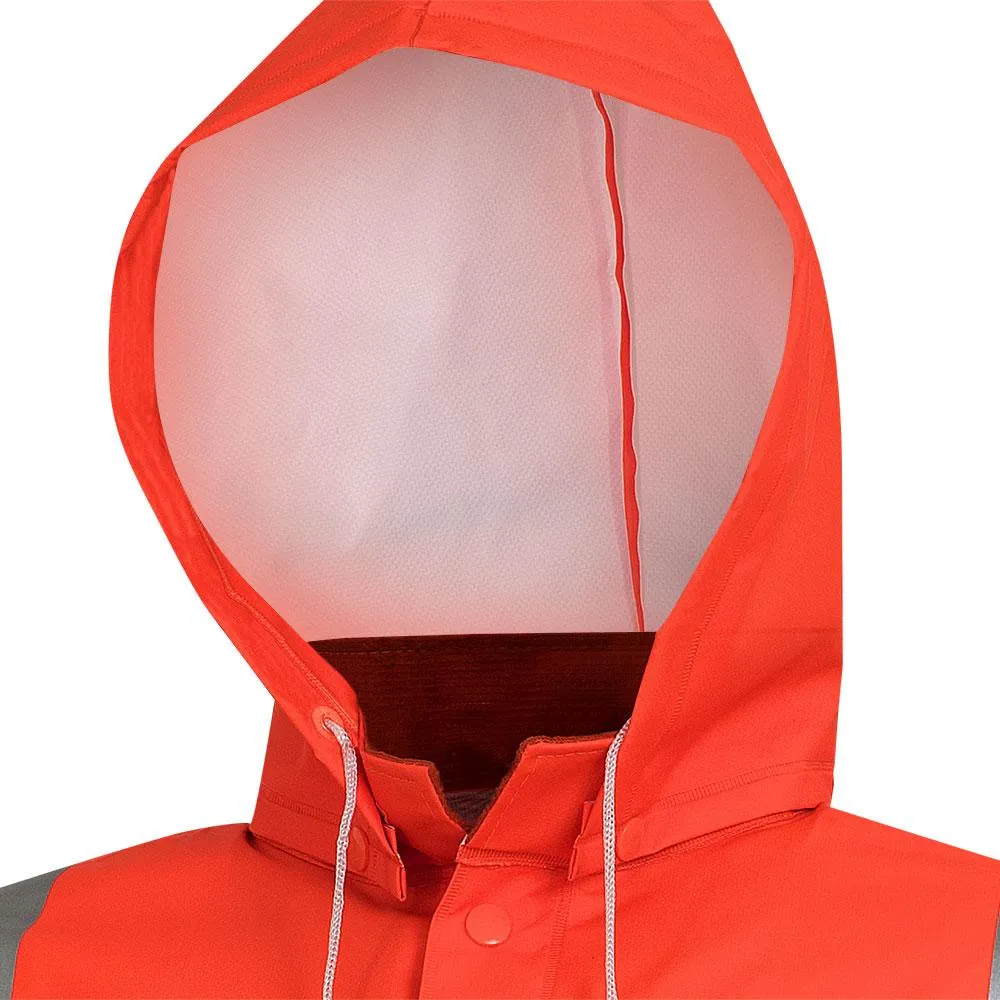 Rain Coat - Pioneer Hi-Viz Orange PVC/Polyester FR Rain Jacket, 576J