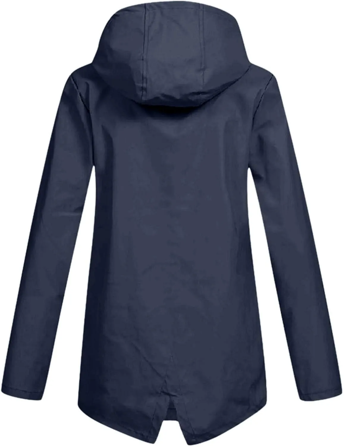 Rain Jacket Women Waterproof Hooded Windbreaker Long Rain Coat Lightweight Raincoats Travel Hooded Trench Coats