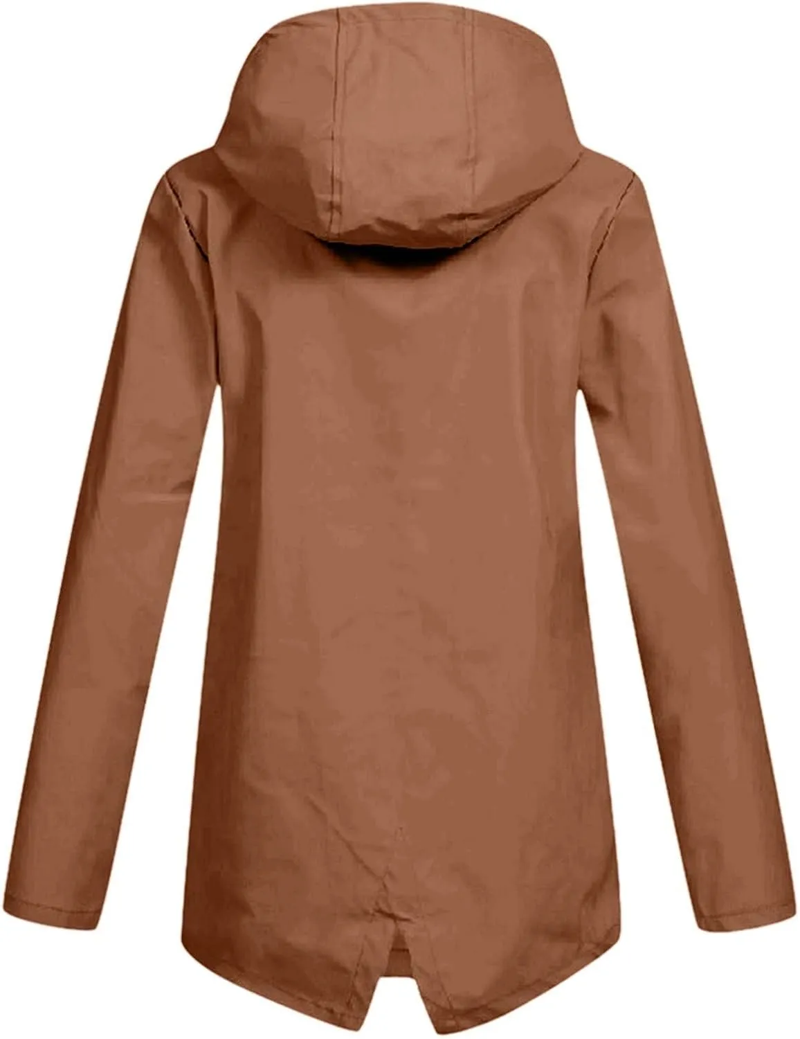 Rain Jacket Women Waterproof Hooded Windbreaker Long Rain Coat Lightweight Raincoats Travel Hooded Trench Coats