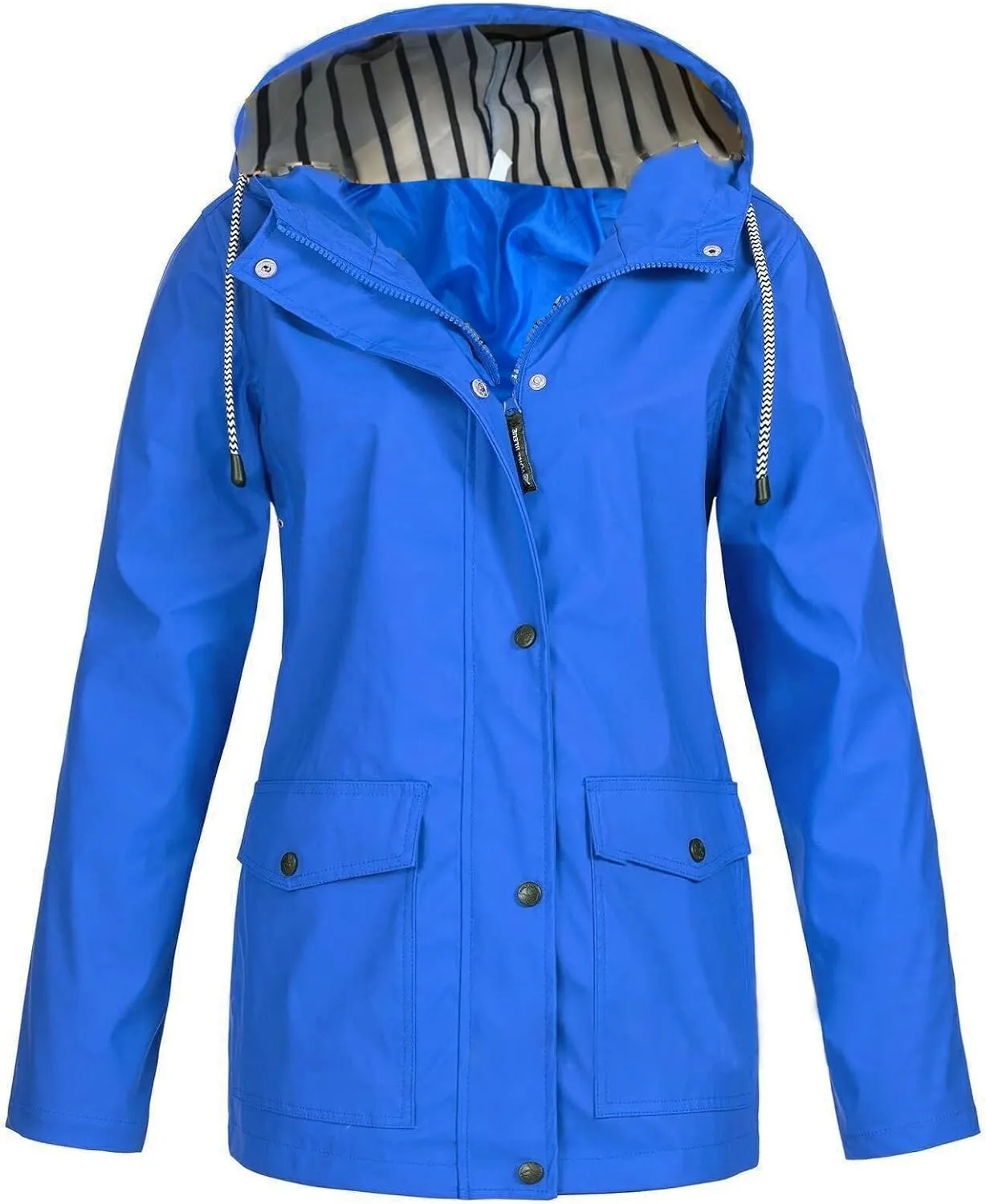 Raincoat for Women Waterproof with Hood Packable Long Trench Coats Windbreaker Travel Climbing Outdoor Jackets