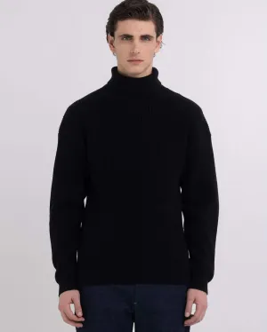 Replay Sartoriale Turtleneck Knitted Sweater - Black