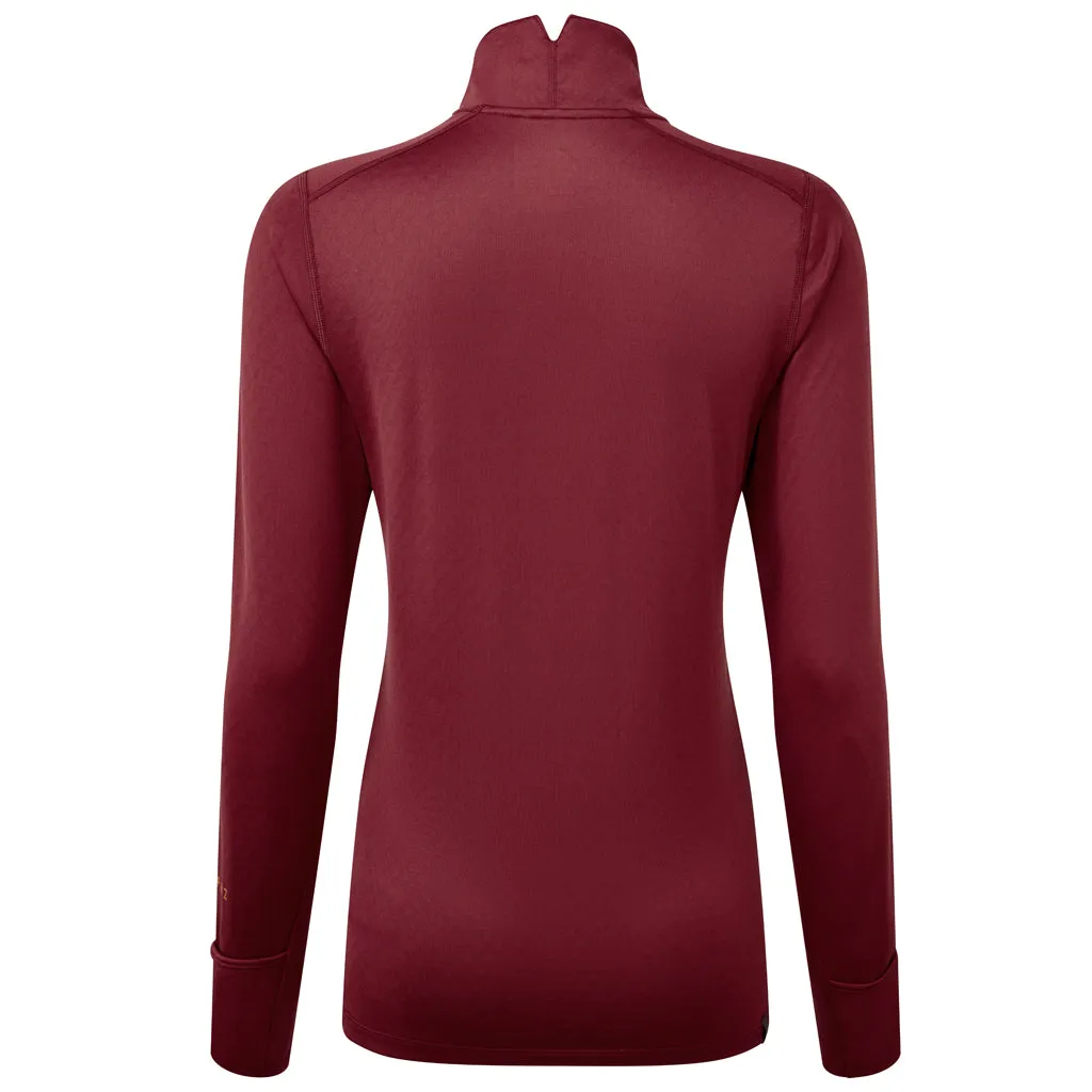 Ronhill Tech Prism 1/2 Zip Tee Women's Cabernet Dune