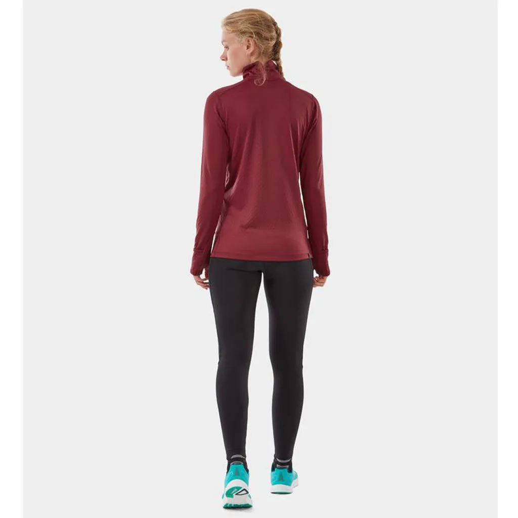 Ronhill Tech Prism 1/2 Zip Tee Women's Cabernet Dune