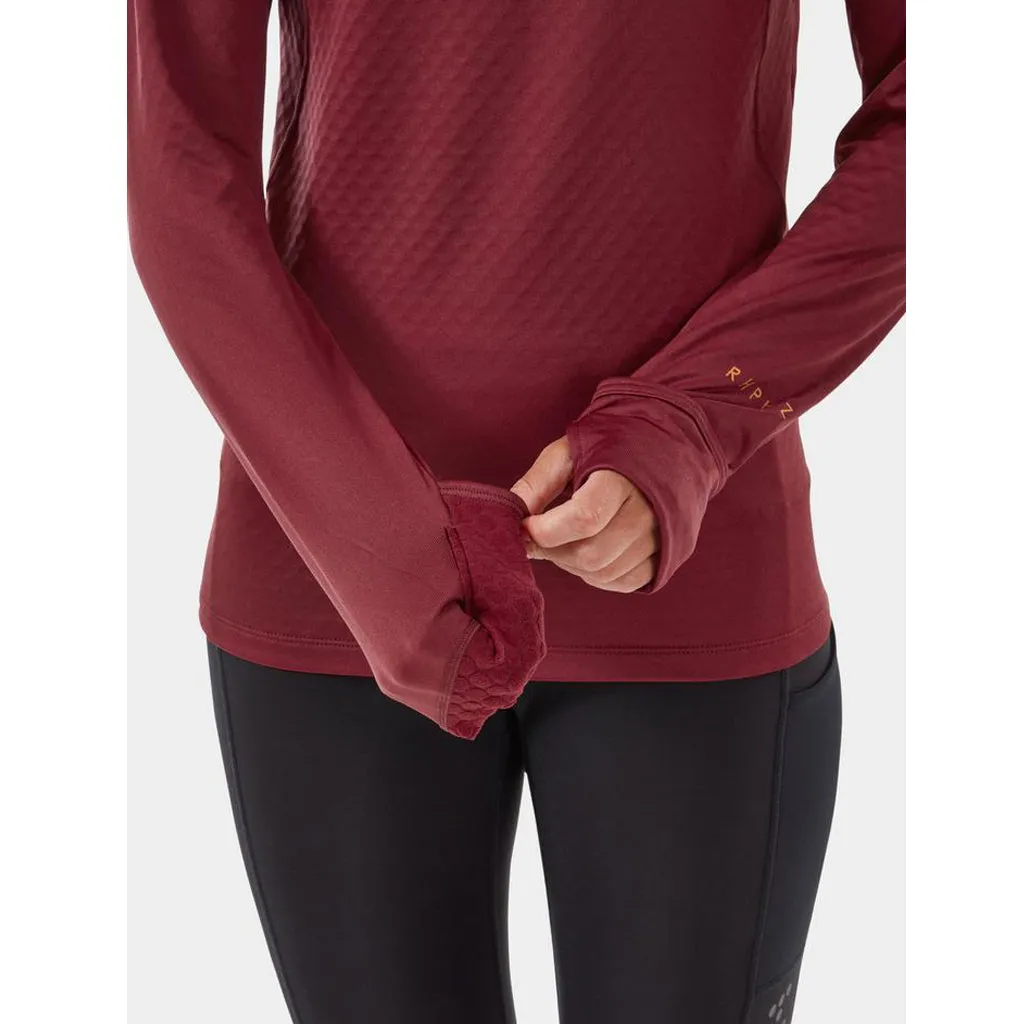 Ronhill Tech Prism 1/2 Zip Tee Women's Cabernet Dune