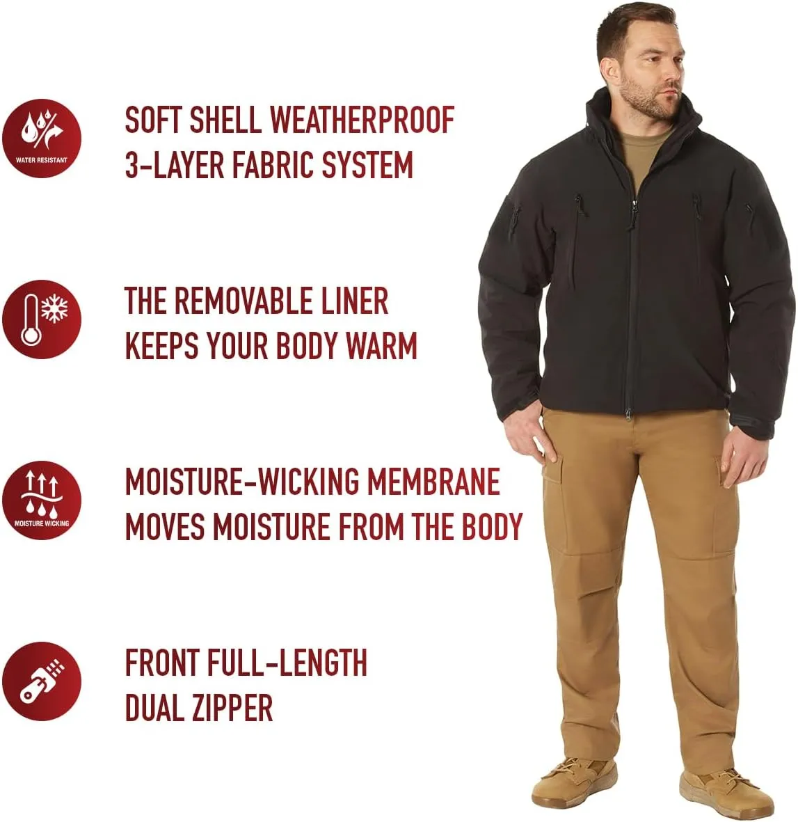 Rothco 3-in-1 Spec Ops Soft Shell Jacket - Ultimate Weather Defense with Removable Fleece Liner