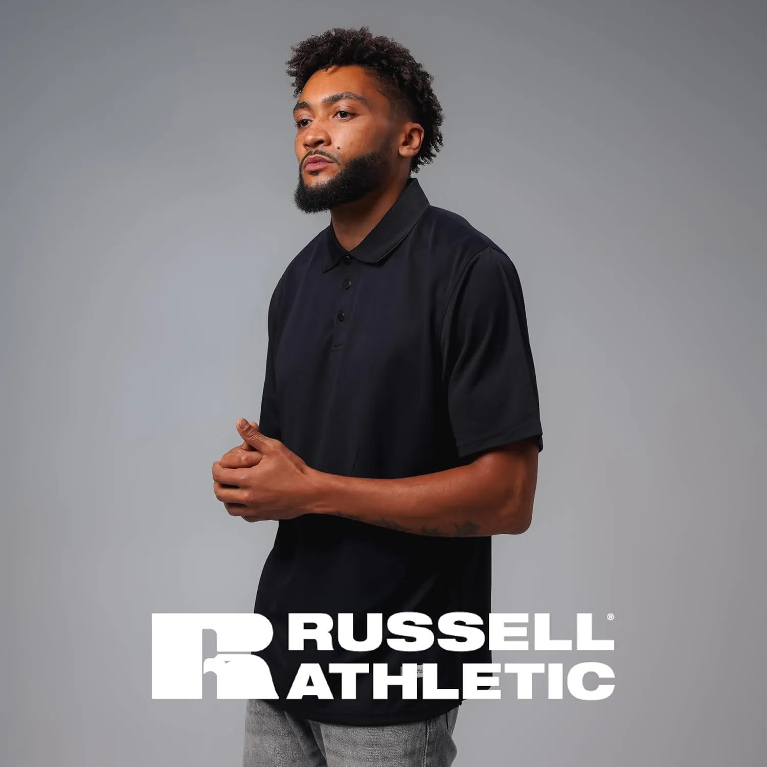 Russell Athletic Men's Power Performance Polo-Premium Dri-fit Shirt, Perfect for Golf, Tennis, and Athletic Activities