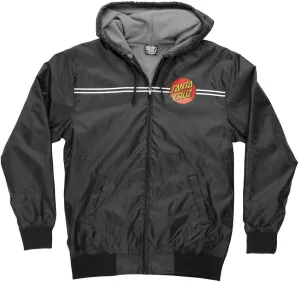 SANTA CRUZ Men's Hooded Windbreaker Jacket Classic Dot Skate Jacket