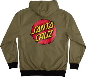 SANTA CRUZ Men's Hooded Windbreaker Jacket Classic Dot Skate Jacket