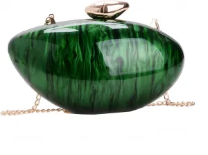 Shell Clutch, Clutch Purses for Women, Shell Shape Metallic Shiny Egg Purses for Women Wedding Party, Acrylic Clutch