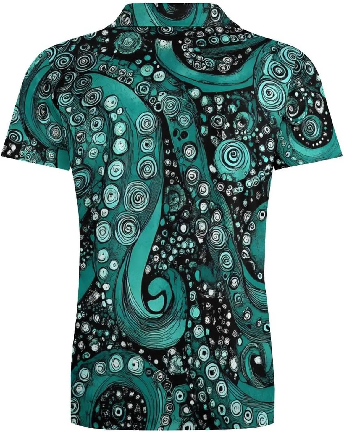 Swirling Octopus Tentacles Men's Polo-Shirt Regular-Fit Short Sleeve Sports Quick Dry Golf Tennis T-Shirt