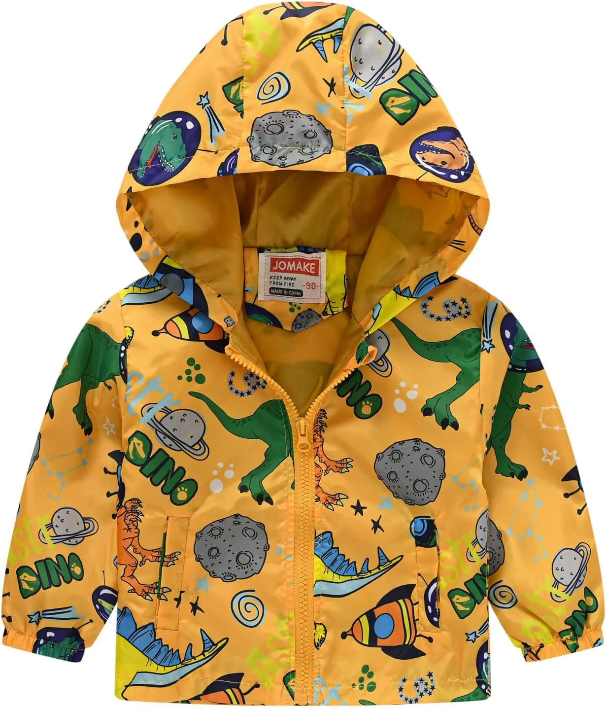 Toddler Boys Girls Floral Printed Coats Windproof Jacket Hooded Trench Lightweight Zipper Hooded Coats Winter Outerwear