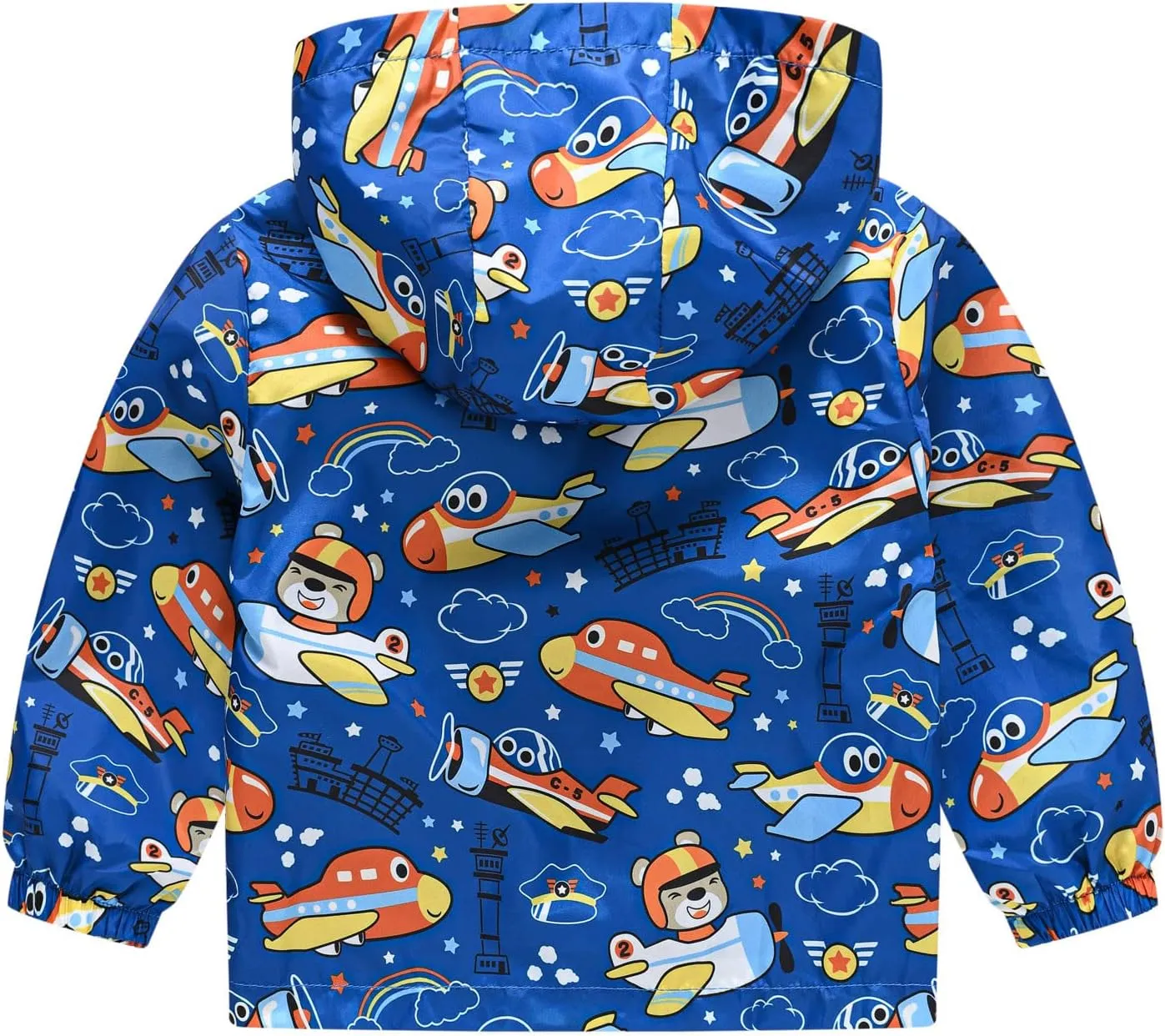 Toddler Boys Girls Floral Printed Coats Windproof Jacket Hooded Trench Lightweight Zipper Hooded Coats Winter Outerwear