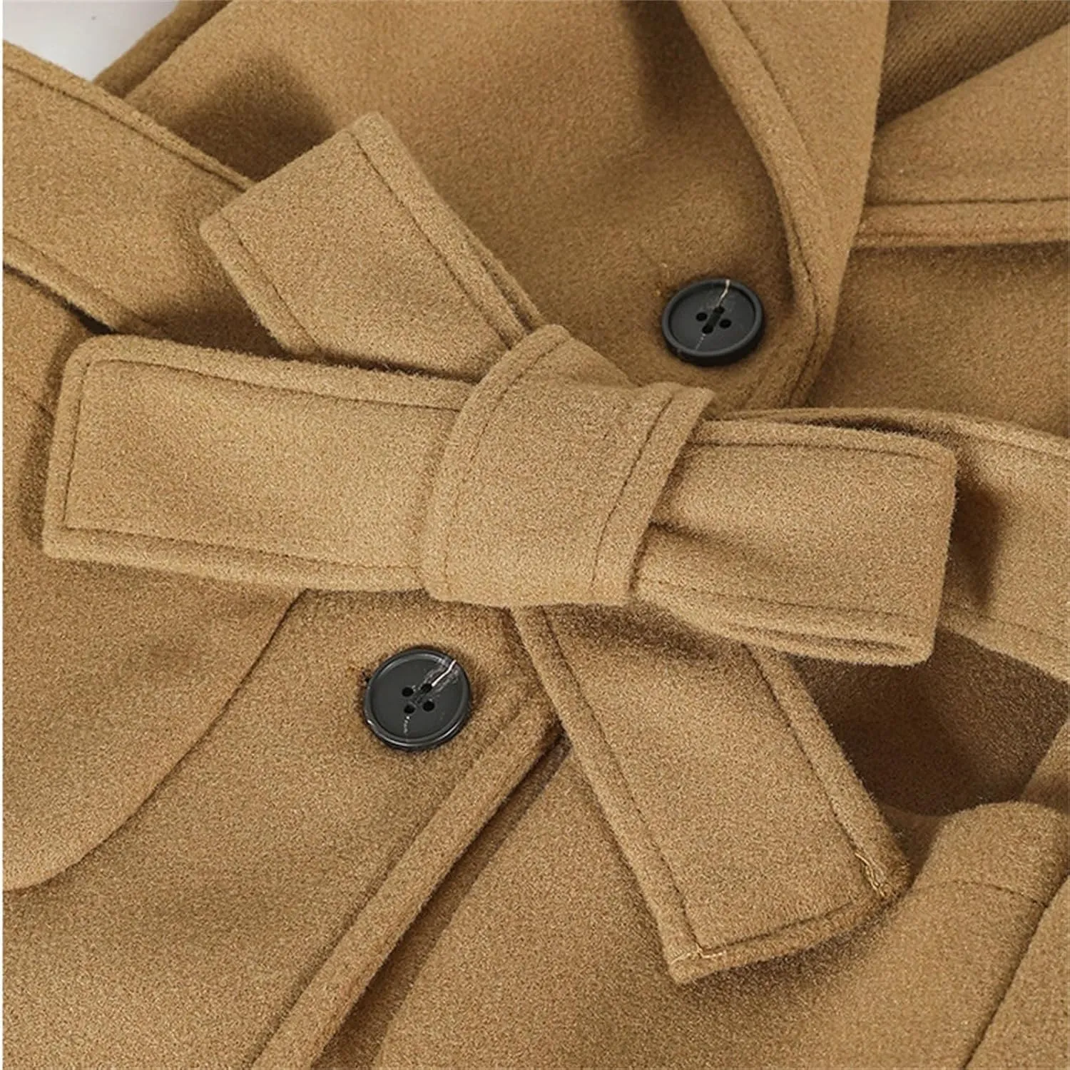 Toddler Girls Trench Coat Baby Girl Woolen Dress Coat Girl Dress Coat Peacoat Winter Double Buttons Fall Clothes